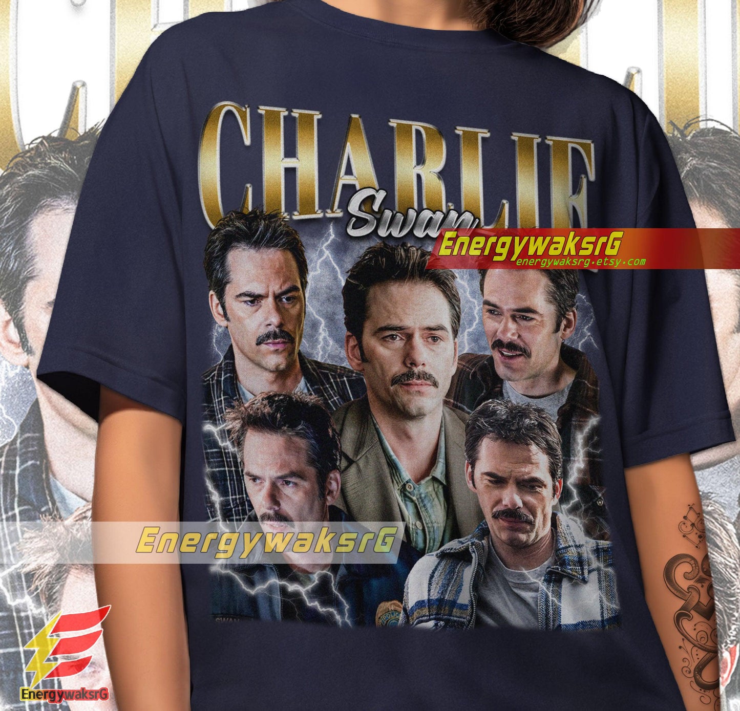 Charlie Swan Vintage 90'S Shirt, Billy Burke Fan Made Tee, Team Charlie Tee For True Fans