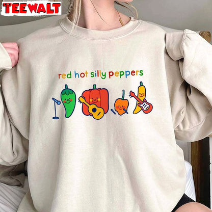 Cute Chilli Music Band Sweatshirt , Comfort Red Hot Silly Peppers Shirt