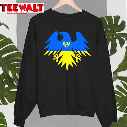 Best I Stand With Ukraine Support Ukraine Eagle Ukrainian Flag Unisex T-Shirt