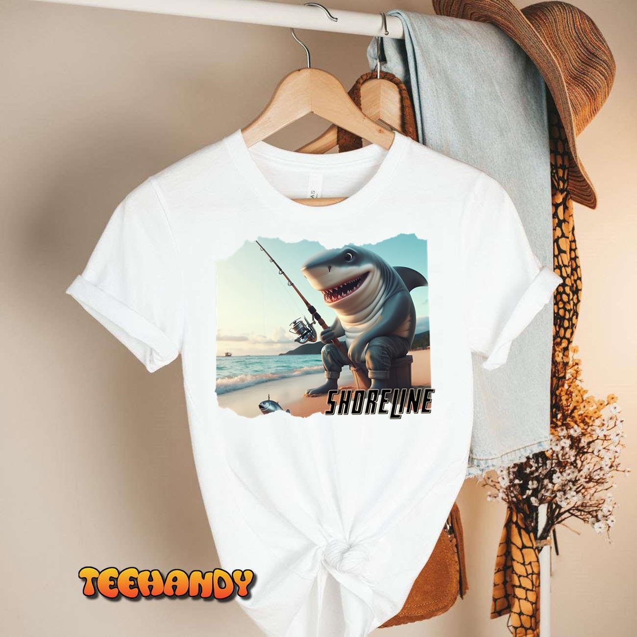 Animated Shark Fishing T-Shirt