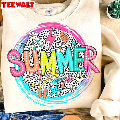 Summer Vibes Dalmatian Dots Sweatshirt , Fantastic Summer Vibes