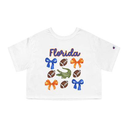 Florida Football Coquette Crop Top - College Game Day Varsity Shirt