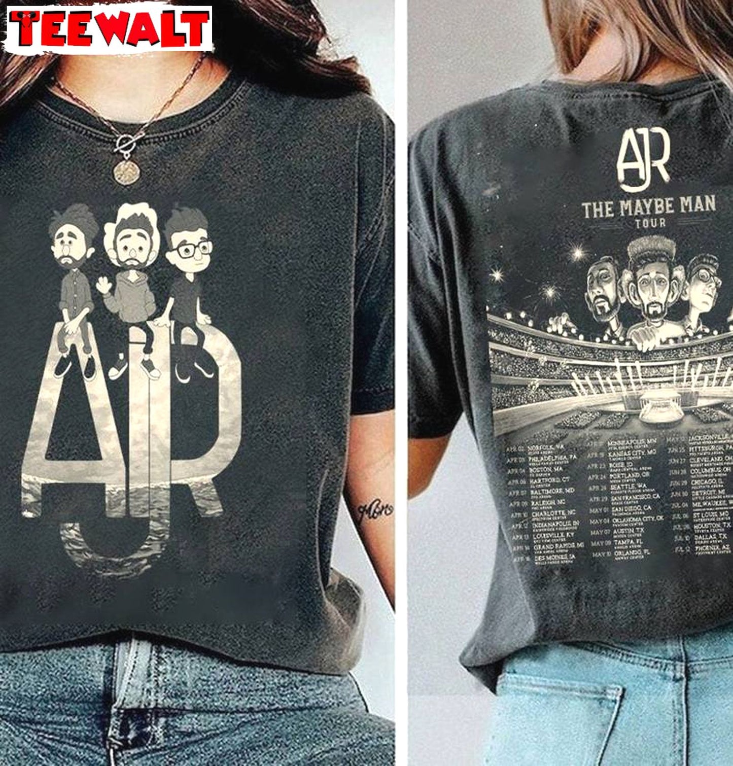 Ajr The Maybe Man Tour 2024 Tee Tops , Fantastic Ajr Band Shirt Unisex Hoodie