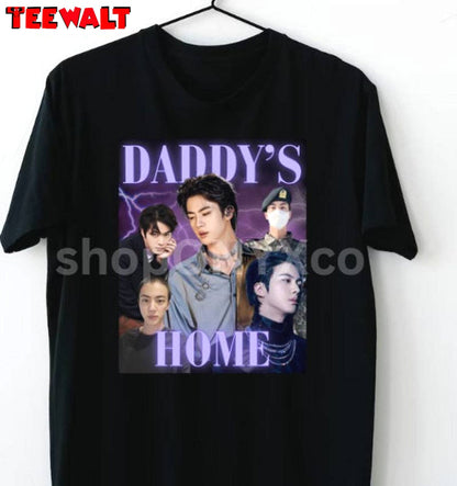 Welcome Home Jin Daddy's Home Unisex Hoodie, Funny Military Solo Album Hoodie