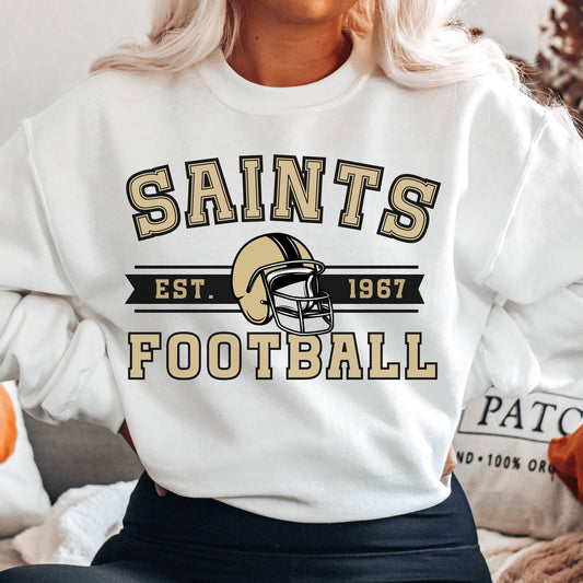 New Orleans Football Vintage Crewneck Sweatshirt, Saint T-Shirt & Hoodie