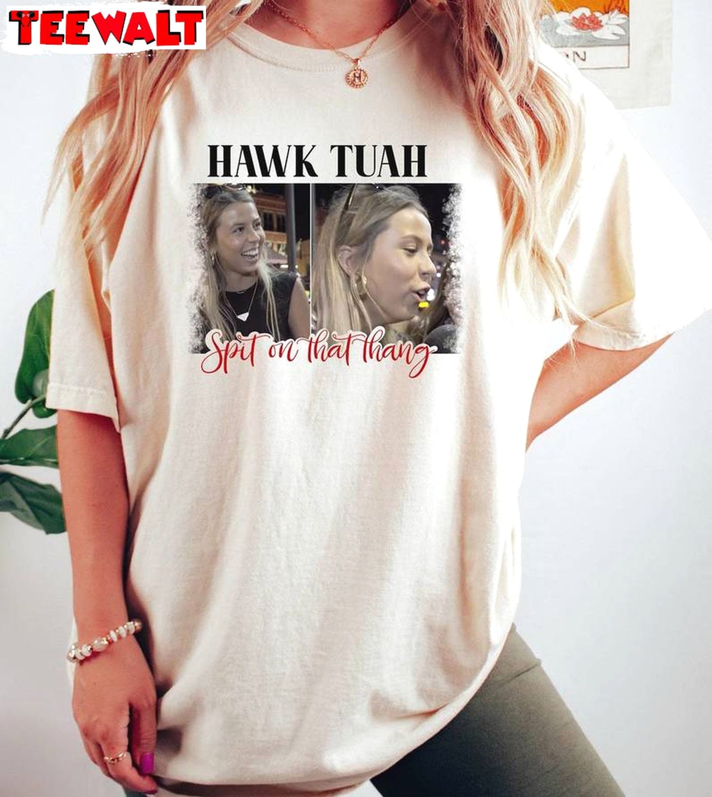 Comfort Viral Sayings T Shirt, New Rare Hawk Tuah Spit On That Hang