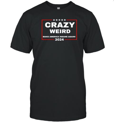 Crazy Weird Make America Insane Again 2024 T-Shirt