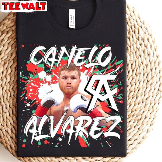 Canelo Fanart Shirt, Trendy Sport Crewneck Sweatshirt T-shirt