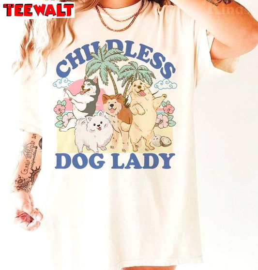 Elegant Childless Dog Ladies Shirt, For Kamala Suffragette Unisex Hoodie T-shirt