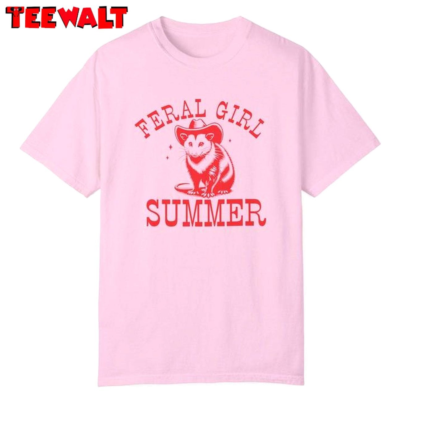 Feral Girl Summer Cool Design Shirt, Funny Meme Long Sleeve Tank Top