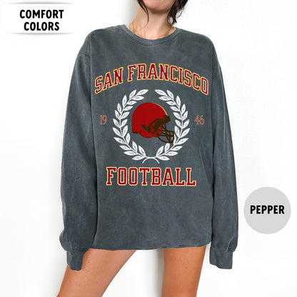 San Francisco Football Sweatshirt - Vintage Niner Crewneck Nick Bosa Shirt