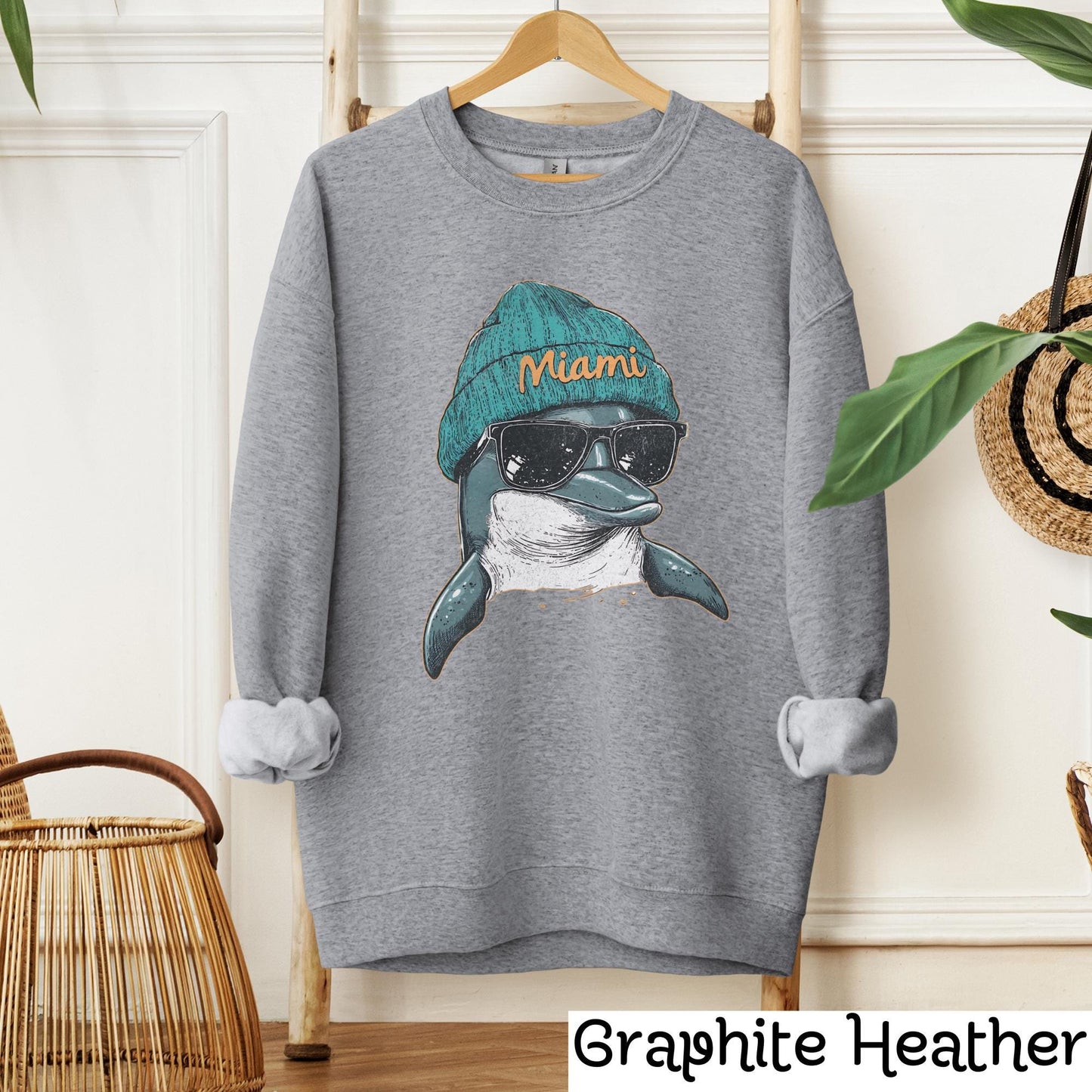 Vintage Miami Football Sweatshirt, Trendy Game Day Crewneck