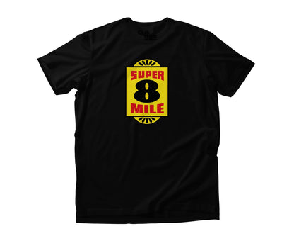 Super 8 Mile Road Parody Logo Shirt - Free Sticker Included