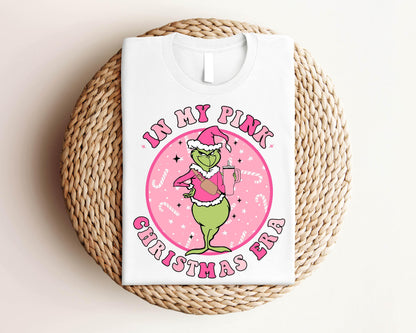 In My Pink Christmas Era Funny Grinch Shirt