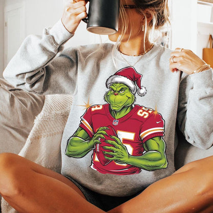 Chiefs Grinch Coquette Bow Christmas Merry Grinchmas