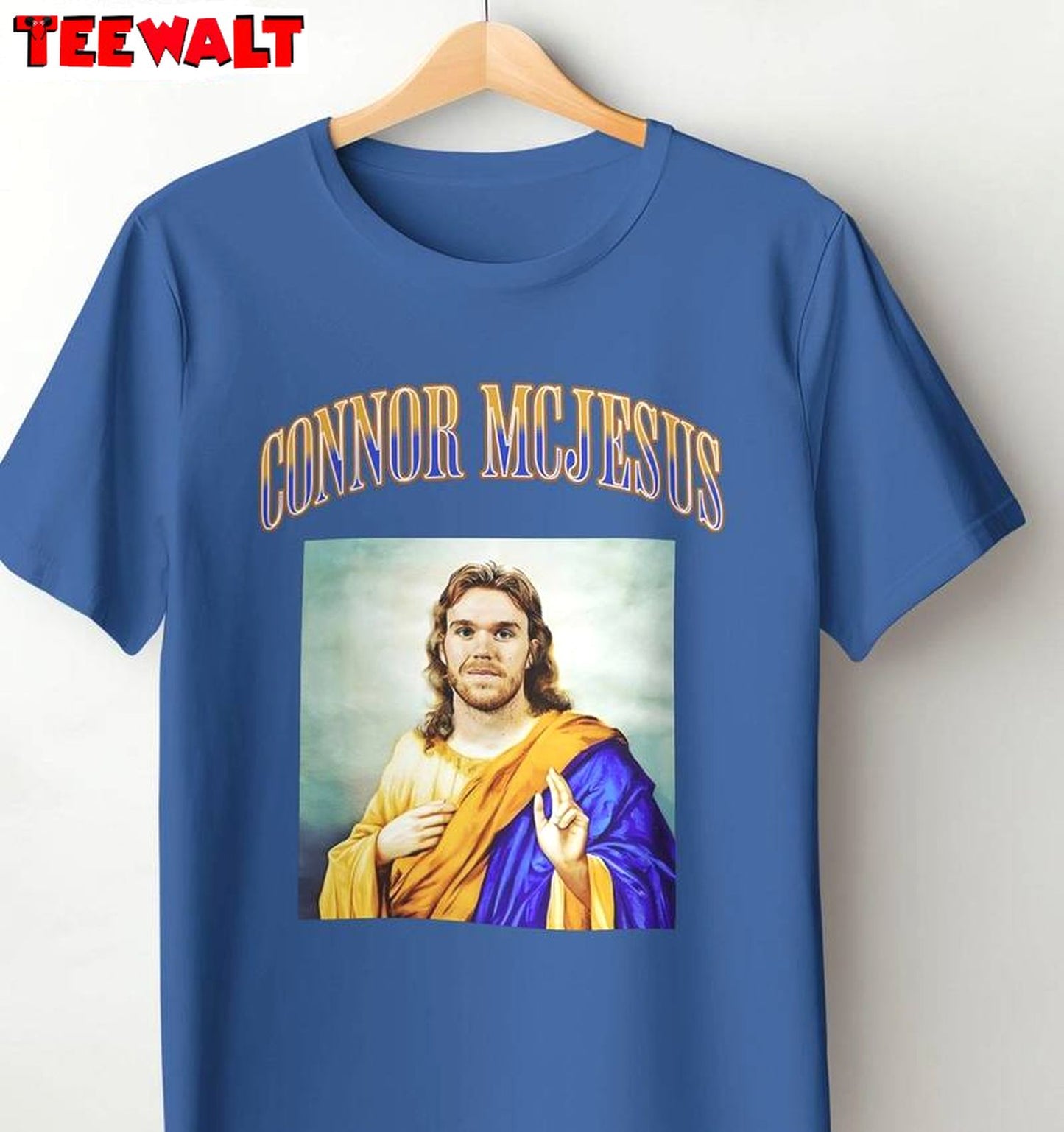 Retro McJesus Shirt,Cool Design Mcdavid Connor Crewneck Long Sleeve