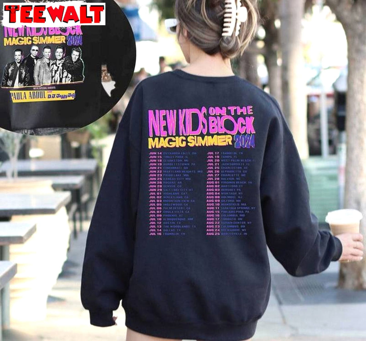 Summer Tour 2024 Unisex Hoodie, Cool Design New Kids On The Block Shirt Long Sleeve