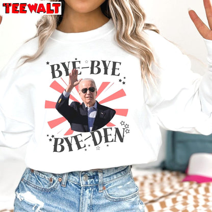 Bye Bye Bye-Den Shirt, Biden Drops Out White House Short Sleeve Crewneck