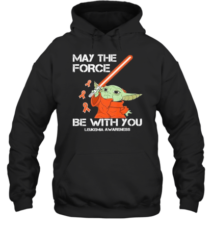 Star Wars May The Force Be With You Leukemia Awareness T-Shirt