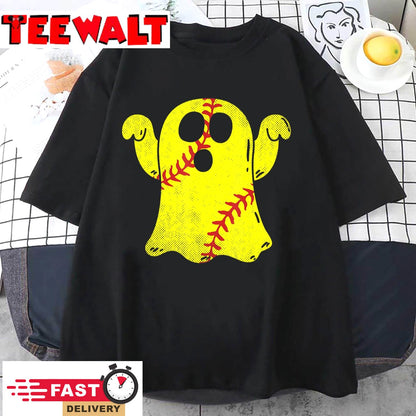 Softball Ghost Softball Lover Halloween Costume T-Shirt