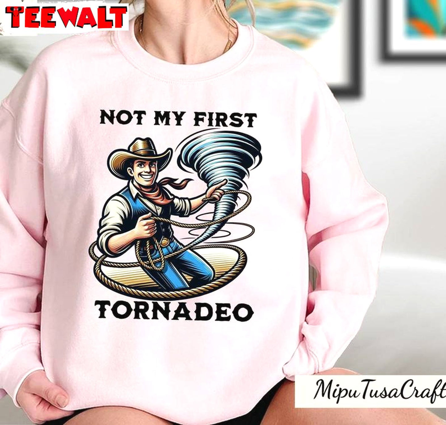 Funny Tornado Chaser Cowboy Glen Powell Shirt, Movie Unisex T Shirt Crewneck