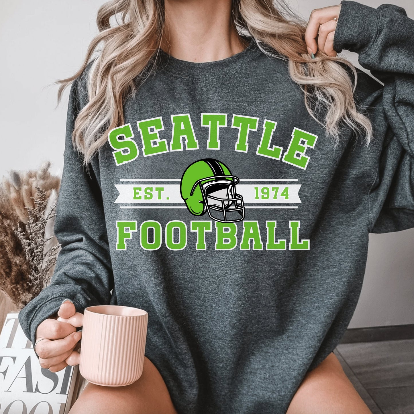 Vintage Seattle Football Crewneck Sweatshirt - Seahawks Retro T-Shirt