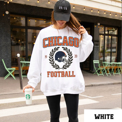 Vintage Chicago Football Sweatshirt - Retro Bear Crewneck For Fans