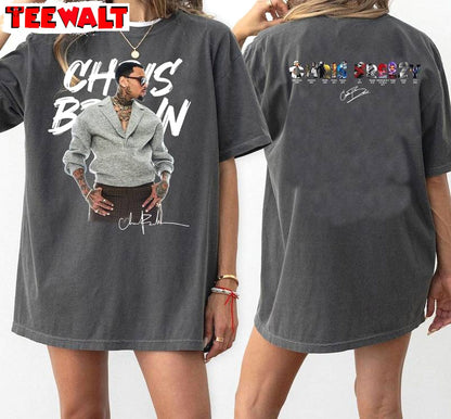 Cool Design Chris Brown Breezy Shirt, Unique Chris Brown Concert Crewneck Long Sleeve