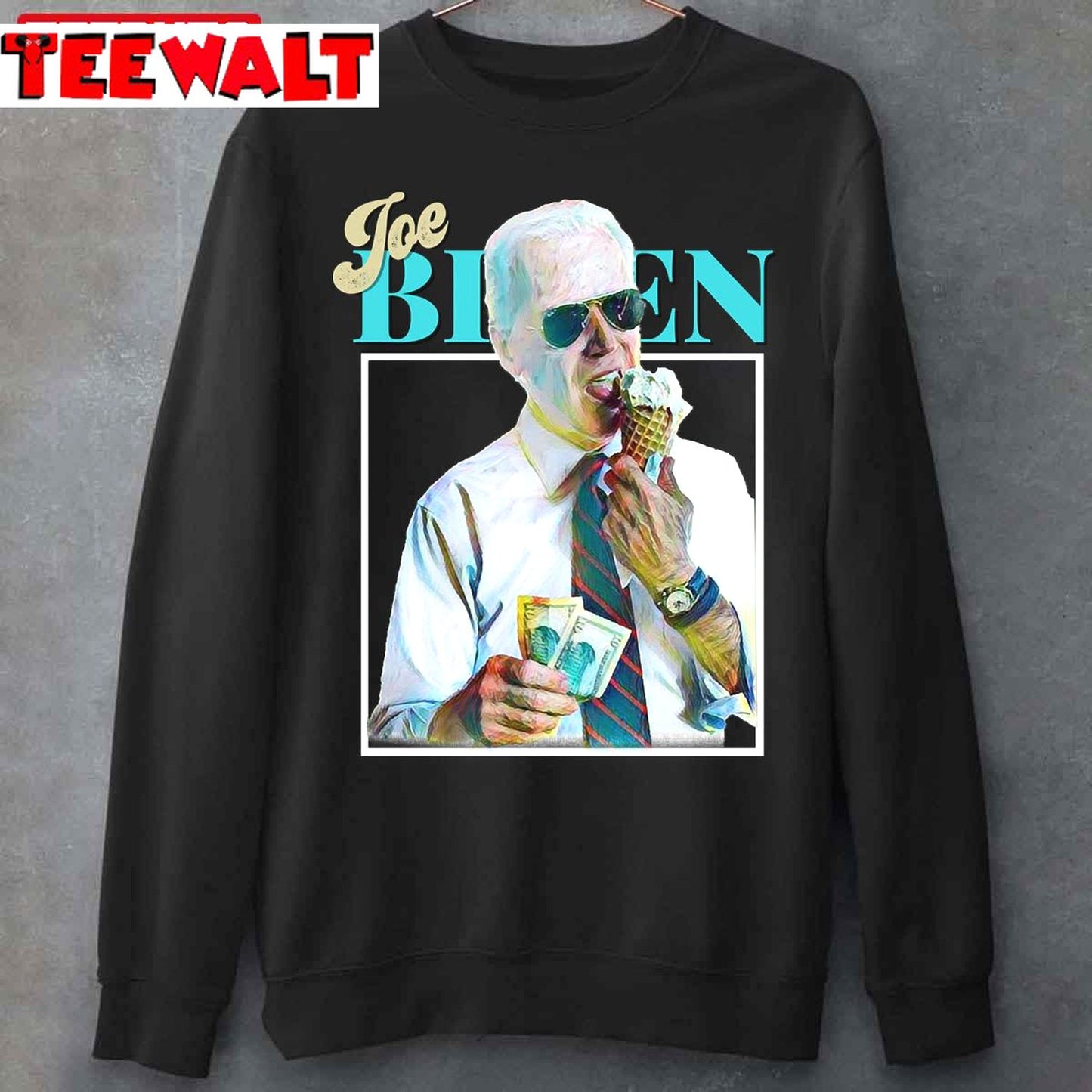 Vintage Funny Anti Joe Biden Eating Ice Cream Unisex T-Shirt