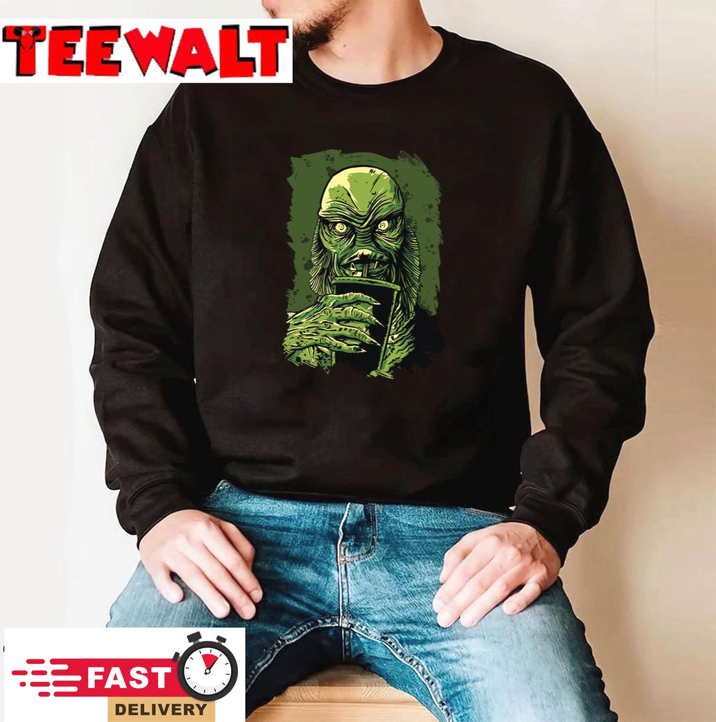 Sunset Movie Night Film Friend Halloween Funny Black Lagoon Unisex Sweatshirt