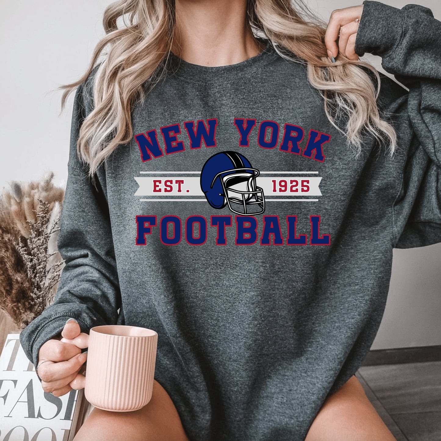 Giant Sweatshirt Vintage New York Football Crewneck Ny Fan Gift Shirt