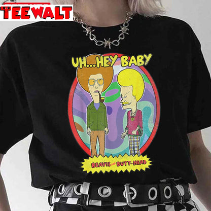 Uh Hey Baby Groovy Portrait Beavis And Butthead Unisex T-Shirt