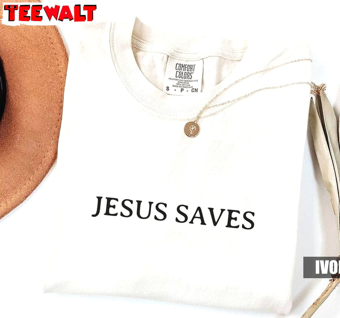 Comfort Colors Jesus Saves Shirt, Trendy Christian Sweater