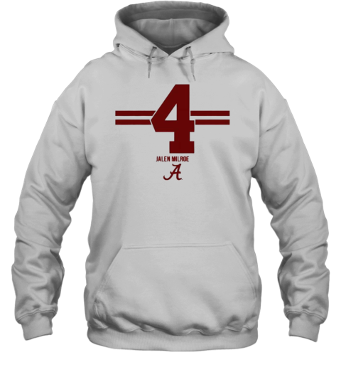 Alabama Football Jalen Milroe 4 Stripe Number And Name T-Shirt