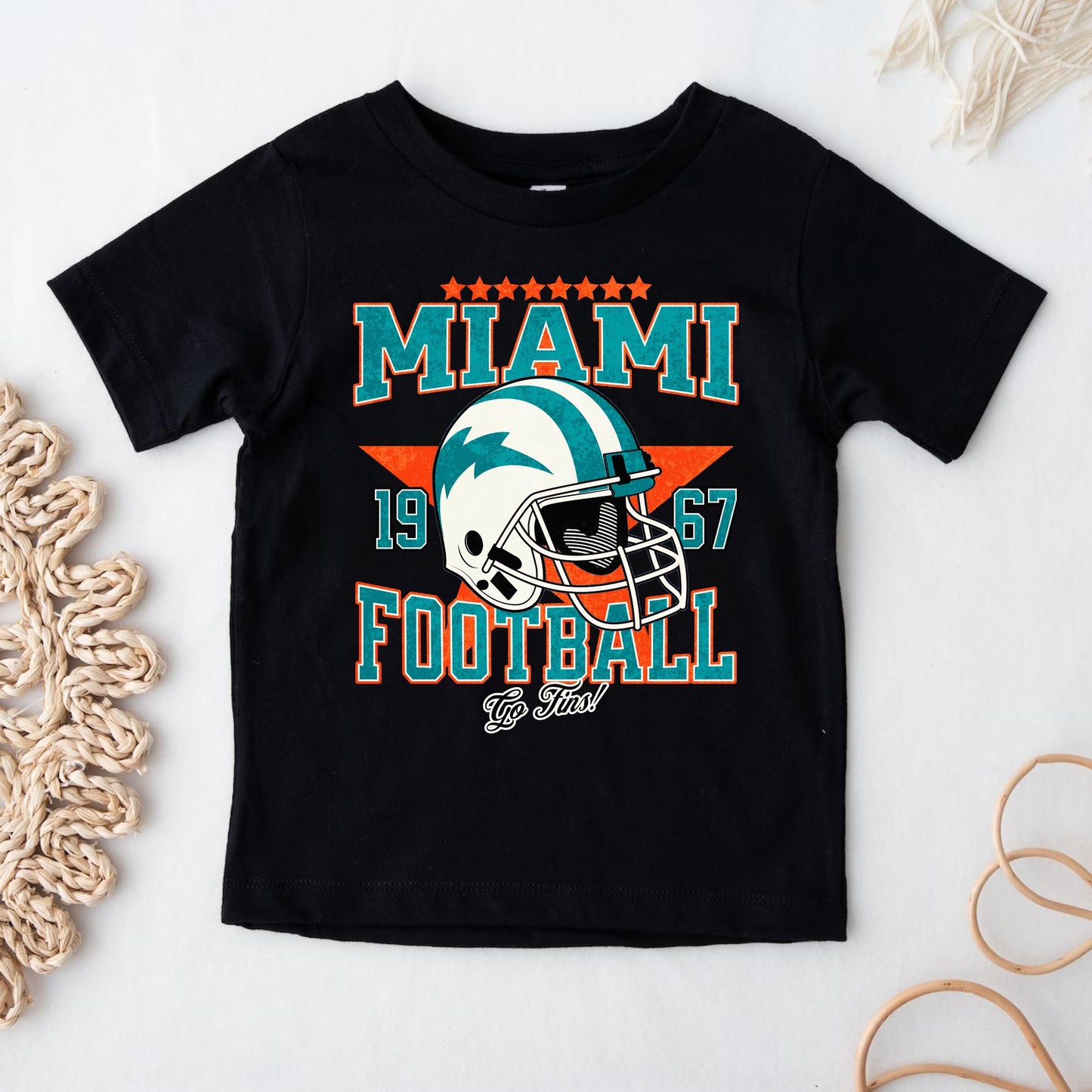 Miami Football Toddler Shirt, Retro Game Day Apparel For Kids And Baby