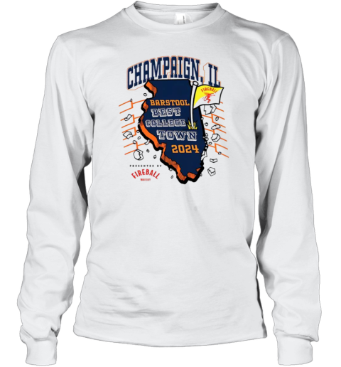 Best College Town Champaign Fireball Whisky 2024 T-Shirt