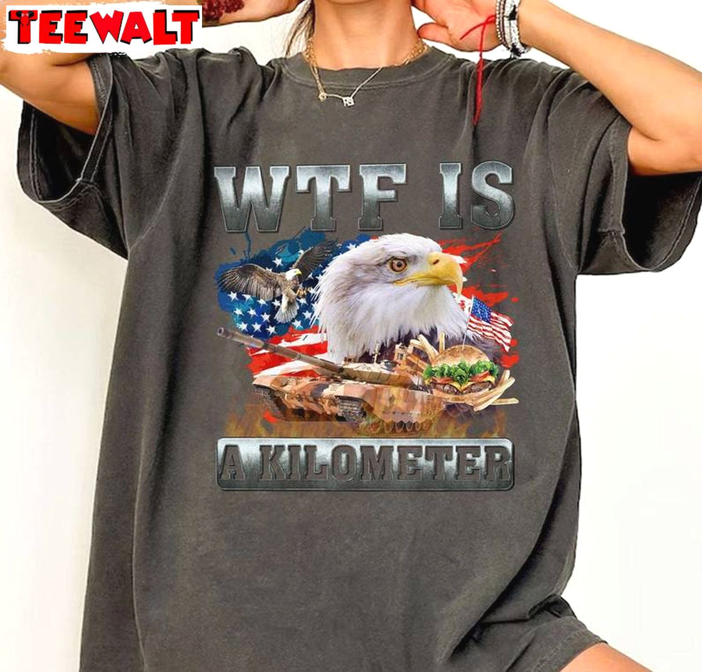 4th Of July Meme Inspirational T Shirt , Trendy Wtf Is A Kilometer Meme Shirt Short Sleeve