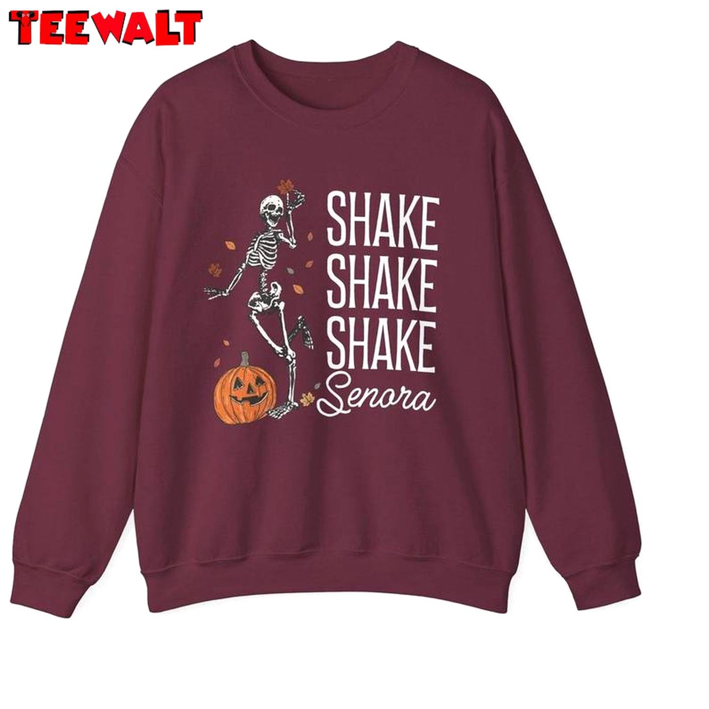 Skeleton Halloween Short Sleeve , Trendy Shake Shake Shake Senora