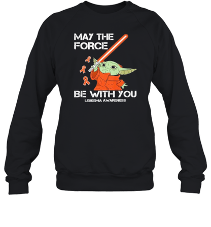 Star Wars May The Force Be With You Leukemia Awareness T-Shirt