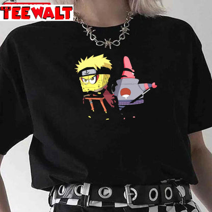 Funny Spongebob Naruto Patrick Uchiha Unisex T-Shirt