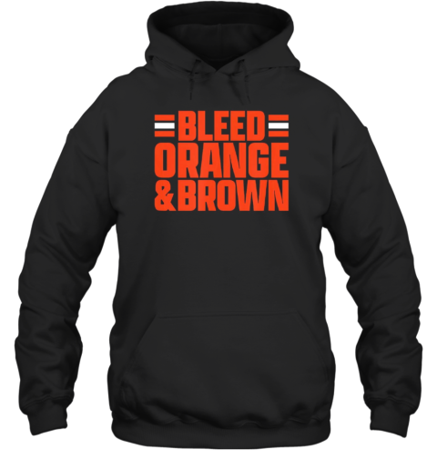 Cleveland Browns Bleed Orange And Brown T-Shirt