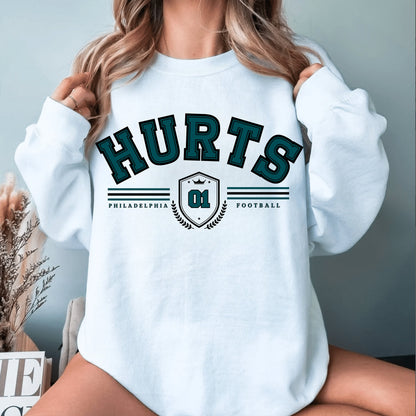 Vintage Jalen Hurts Philadelphia Football Sweatshirt - Eagle Fan Apparel