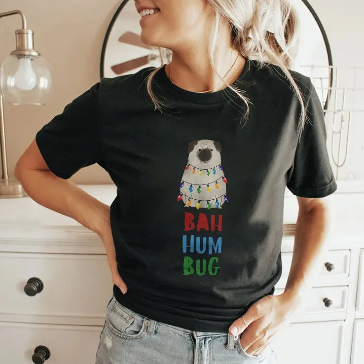 Vito The Pug Bah Hum Bug Christmas T Shirt