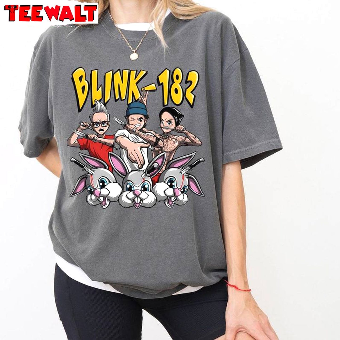 Cartoon Inspirational Unisex Hoodie, Groovy Blink 182