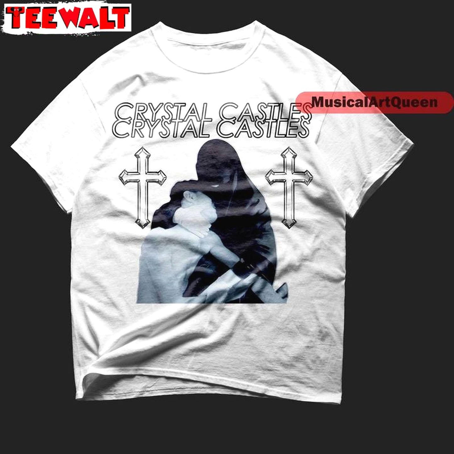 Crystal Castles New Rare Shirt, Christan Awesome Short Sleeve Crewneck