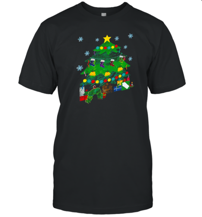 Caterpillar Under The Christmas Tree Teacher T-Shirt