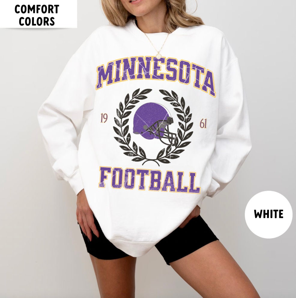 Minnesota Football Sweatshirt - Vintage Vikes Crewneck, Kirk Cousins Fans