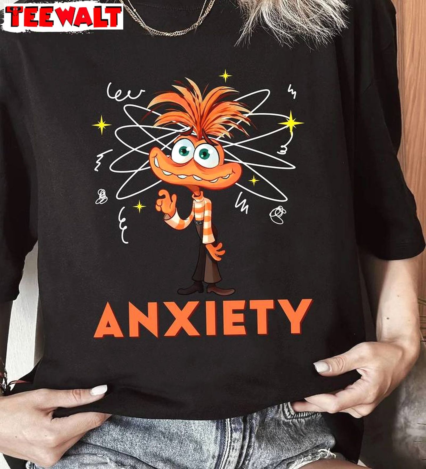 Modern Anxiety Mood Short Sleeve , Groovy Inside Out 2