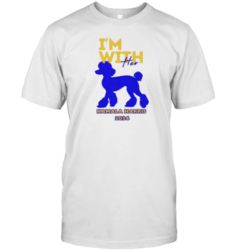 I&#39M With Her Kamala Harris 2024 Poodle Breed Dog T-Shirt