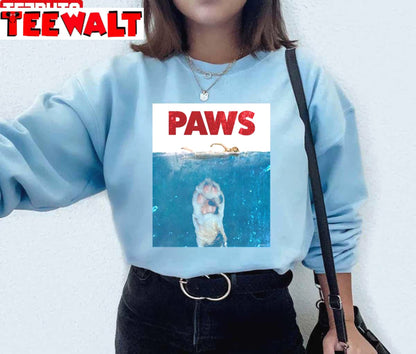 Paws Funny Cat Shark Unisex Sweatshirt